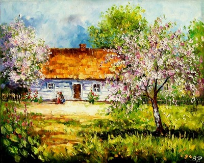 Bogusław Potera obraz olejny "Wiosna"