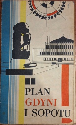 Plan Gdyni i Sopotu 1973 53 x 72 cm