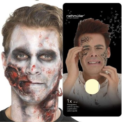 make-up LATEKS w płynie HALLOWEEN MAKIJAŻ blizny CHARAKTERYZACJA