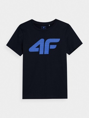 4F T-Shirt 4FJSS23TTSHM293 Granatowy Regular Fit