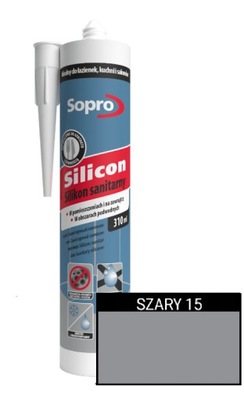 Sopro Silicon - Silikon sanitarny Szary 15 | 310ml