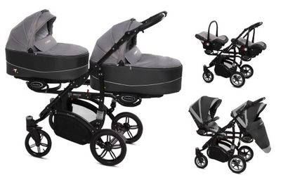 Baby Active TWINNI - Wózek bliźniaczy TWINNY 3w1