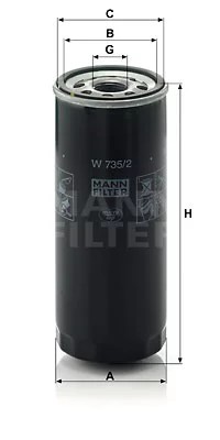 MANN FILTERS W735/2 FILTER OILS  