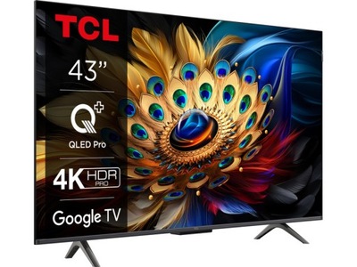 Telewizor TCL 43C655 43" QLED 4K Google TV Dolby Vision Dolby Atmos