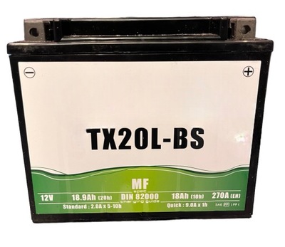 BATTERY ZELOWY YTX20L-BS GEL 18AH 12V RIGHT PLUS HARLEY SCOOTER WATER  