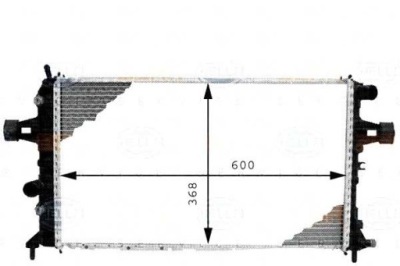 Behr hella радіатор opel astra g 1,6-2,2 фото №1