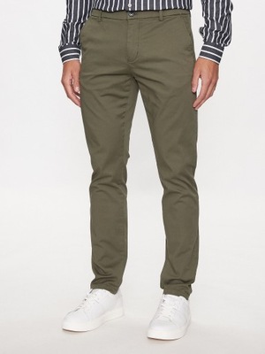 Lindbergh Chinosy 30-005044 Zielony Slim Fit