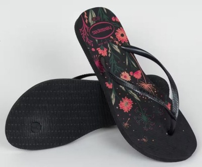 HAVAIANAS JAPONKI CZARNE WSUWANE DAMSKIE 35/36 ŻoA