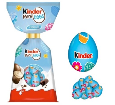 Kinder Mini Jajka Jajko Eggs Wielkanocne Mleczne Nadziewane Święta 85g DE