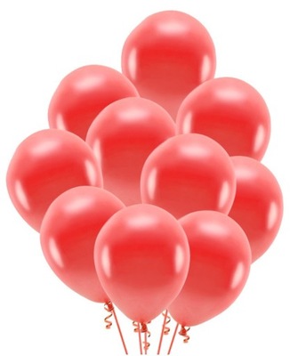Balony czerwone 30cm 10szt czerwony zestaw balonów