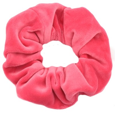 GUMKA DO WŁOSÓW SCRUNCHIE WELUROWA RÓŻOWA 1