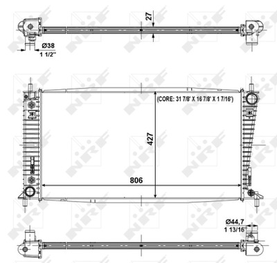 RADUADOR DEL MOTOR NRF 56031  