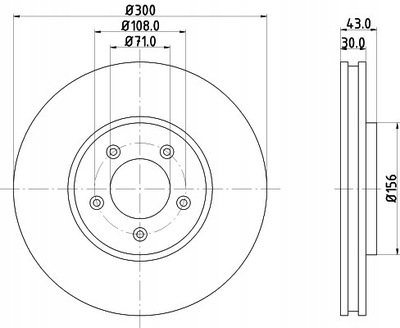 DISKU STABD. MINTEX MDC1066 JAGUAR S-TYPE 2.5 V6 02- 