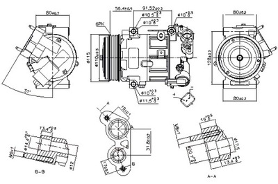 NISSENS КОМПРЕССОР КОНДИЦИОНЕРА DS DS 3 DS 4 DS 5 DS 7 CITROEN