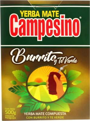 Yerba Mate Campesino Burrito Green Tea Verde 500g