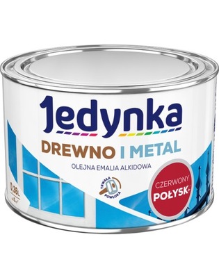 JEDYNKA Drewno I Metal Połysk Czerwony 0,36l