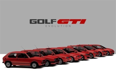 Retro niemieckie samochody plakat estetyka Golf Evolution Gti Racing Mk3