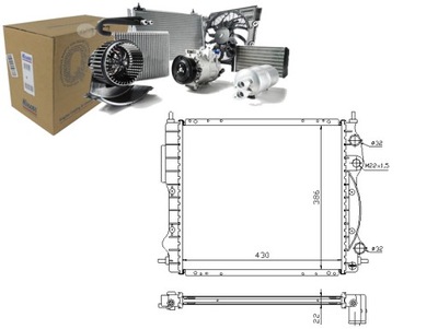 NISSENS RADUADOR DEL MOTOR 7700806575 123058 906201  