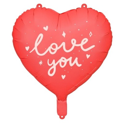 Balon foliowy serce LOVE YOU na walentynki 45 cm na HEL