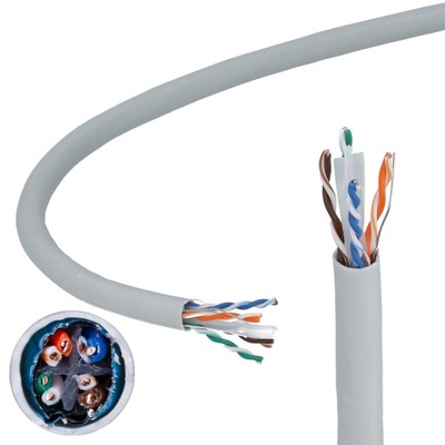 Kabel sieciowy przewód skrętka drut FTP F/UTP kat. 6 PVC MIEDŹ