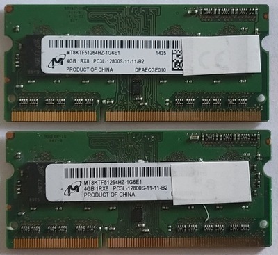 Pamięć RAM Micron 8GB (2x4GB) 1600 MHz Laptop - MT8KTF51264HZ-1G6E1