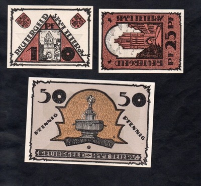 KOLEKCJA NIEMCY -- TETEROW -- 1921 rok, 3 sztuki, (N246)