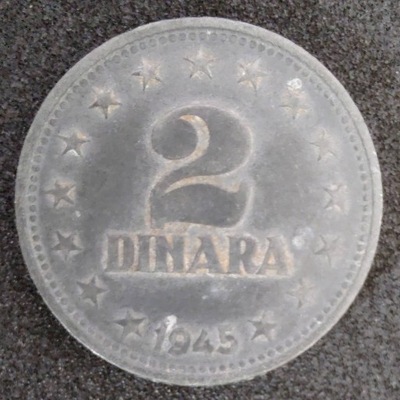 0958 - Jugosławia 2 dinary, 1945