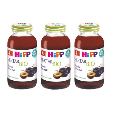 HiPP BIO Nektar Bio śliwki gruszki 3x200ml