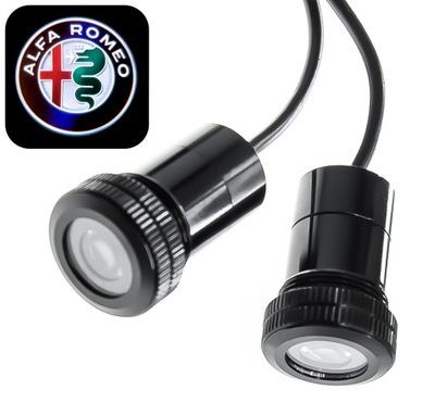 ALFA ROMEO DIODO LUMINOSO LED LOGOTIPO PROYECTOR HD 156 166 GTV MITO  