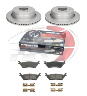 Ford f-150 2012-2020 гальмівні диски + гальмівні колодки гальмівні задня cer + пластини фото №1