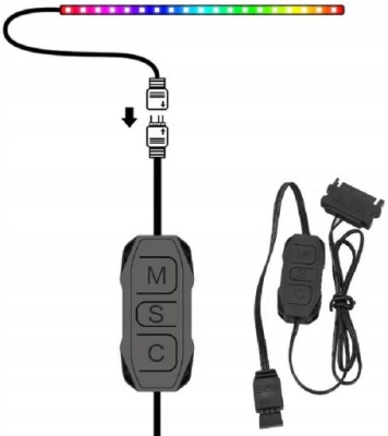 KONTROLER ADAPTER ARGB 5V 3PIN ZASILANIE SATA
