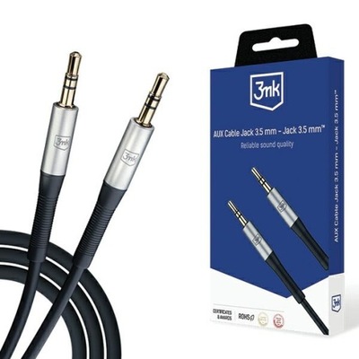 3MK Kabel AUX Jack 3,5 mm - Jack 3,5 mm 1m audio