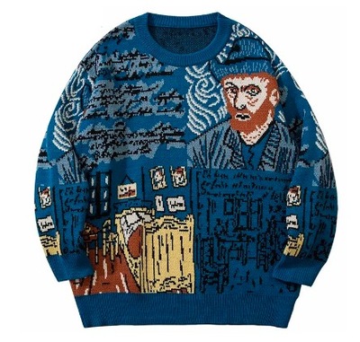 Aelfric Eden Dzianinowy sweter kardigan męski Van Gogh S