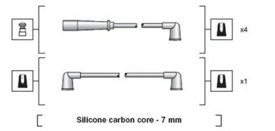 КОМПЛЕКТ ТРУБОК ZAPŁONOWYCH MAGNETI MARELLI 941318111184