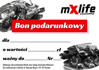 BON UPOMINKOWY DLA MOTOCYKLISTY POZNAŃ 1000 PLN