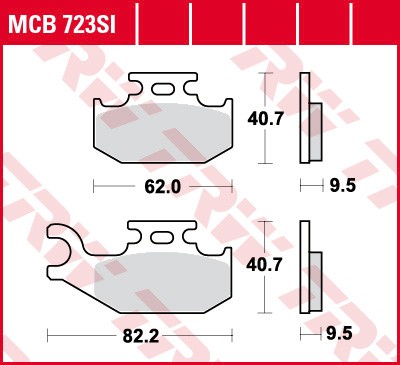 TRW MCB723SI ZAPATAS DE FRENADO KH317 SINTER OFFROAD  