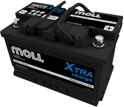 AKUMULIATORIUS MOLL XTRA CHARGE 70AH 700A PRISTATYMAS KEITIMAS LODZĖ 