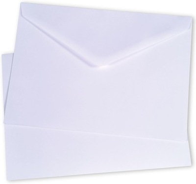 C5 białe koperty na karty A5 z gumowanymi diamentowymi klapkami opakowanie