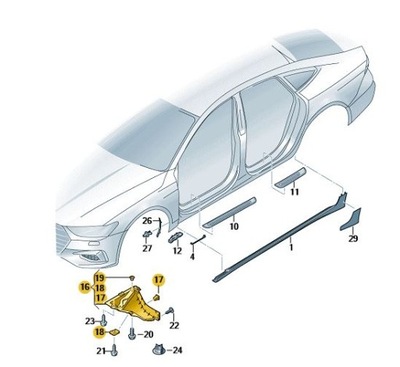 APTAKAS SPARNO RATAI PRIEK. AUDI A7 S7 C8 DEŠINYSIS 