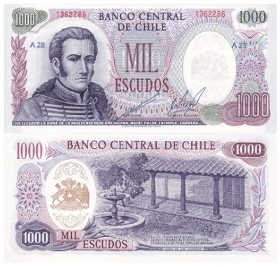 Chile 1000 Escudos 1967 P-146a.2 UNC