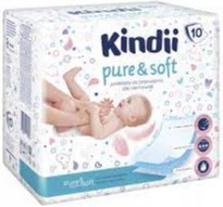 PODKŁADY DO PRZEWIJANIA KINDII PURE SOFT 10 SZT