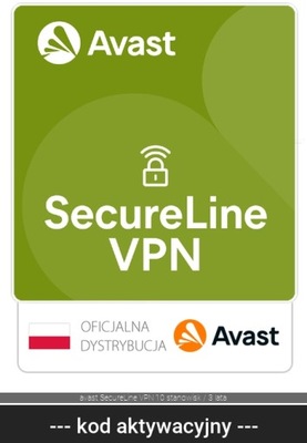 avast SecureLine VPN 10 stanowisk / 3 lata