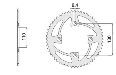 CHT ЗУБЧАТКА ЗАДНЯЯ 4306 55 HONDA CR 80/85 (2064-55)