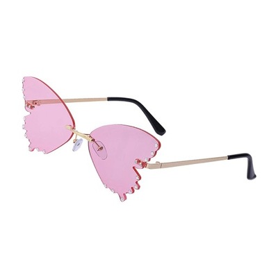 Damskie okulary przeciwsłoneczne w kształcie motyla. Różowe okulary przeciwsłoneczne