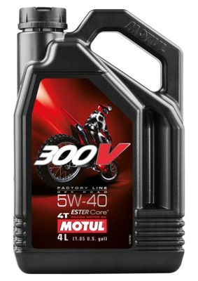 MOTUL OLEJ SILNIK 300V 4T FL ROAD RACING 5W40 4L (SYNTETYCZNY)