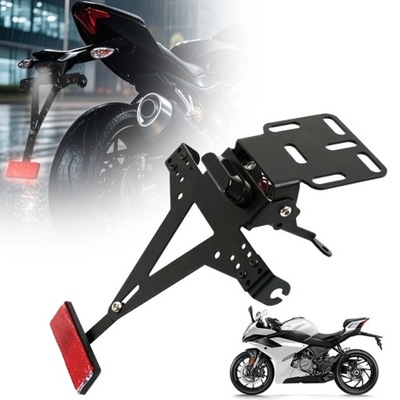 UNIWERSALNY UCHWYT NA TABLICĘ REJESTRACYJNĄ MOTOCYKL Z OŚWIETLENIEM LED