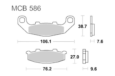 TRINKELĖS STABDŽIŲ TRW LUCAS MCB 586 (2 SZT.) 