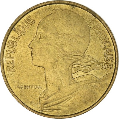 Moneta, Francja, 10 Centimes, 1977