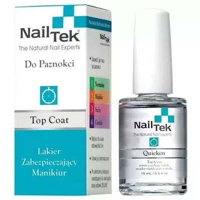 Nail Tek Quicken Utwardzacz do Paznokci Top Ochronny 15ml