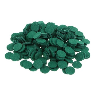 200 sztuk Essential Locket Naszyjnik Wkład Filc zielony